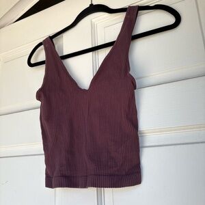 Sleeveless brown Ribbed Tank Top size S signs of wear SMB